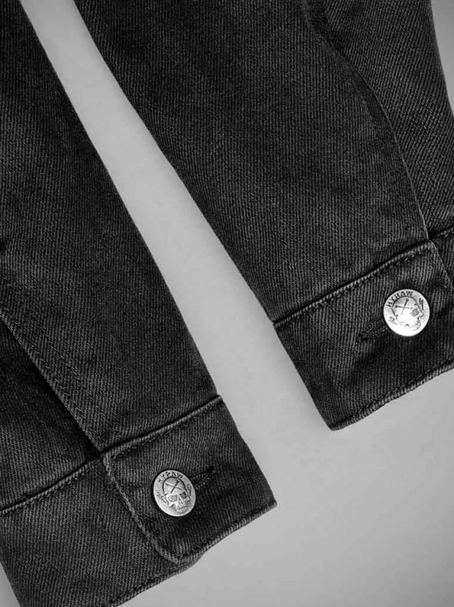 hyraw_hunter_sherpa_jeans_13.webp Hunter Sherpa Jeansjakke - Sort^Hyraw Clearance