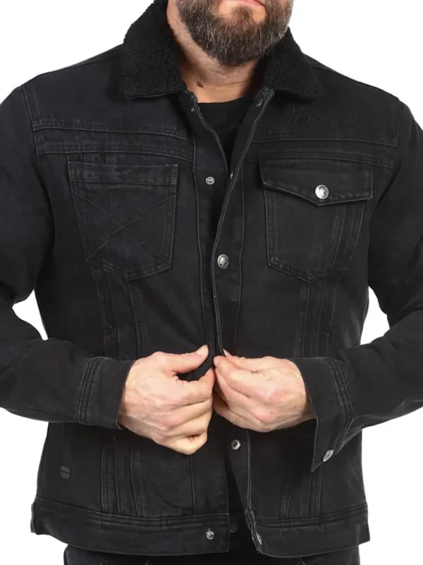 Hunter Sherpa Jeansjakke - Sort^Hyraw Clearance