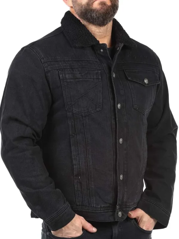 Hunter Sherpa Jeansjakke - Sort^Hyraw Clearance