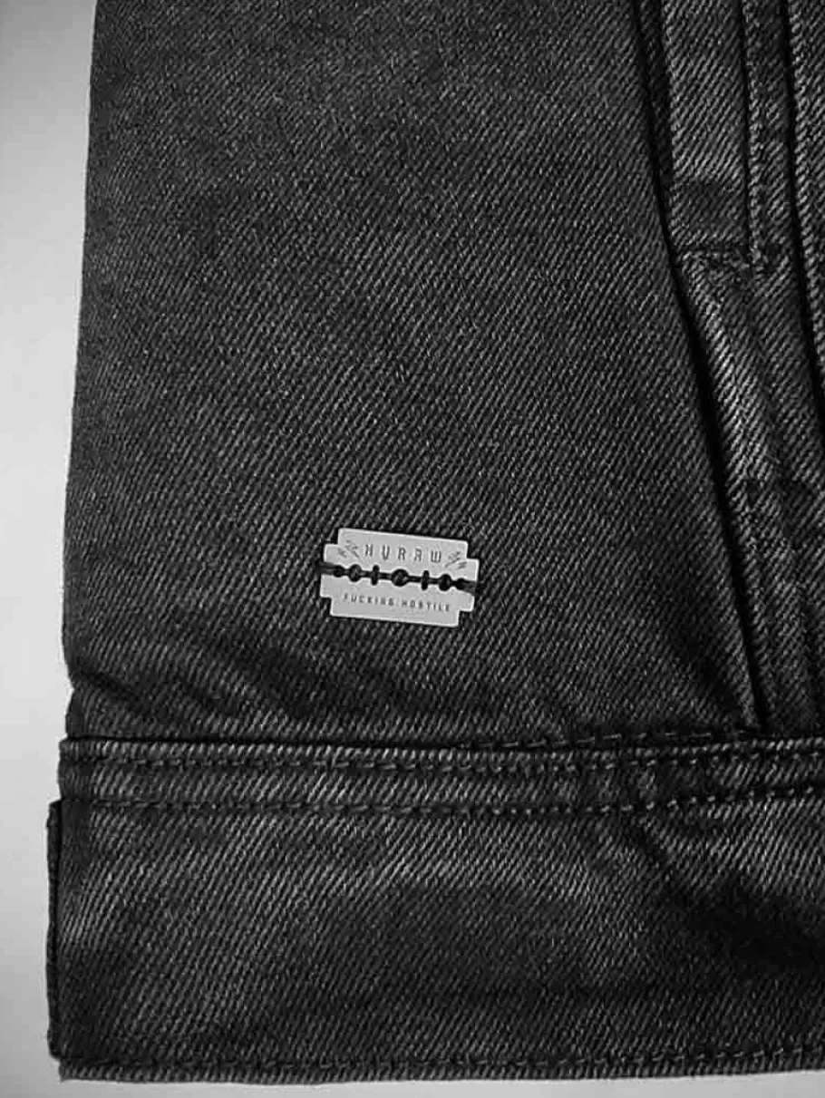 hyraw_hunter_sherpa_jeans_9.webp Hunter Sherpa Jeansjakke - Sort^Hyraw Clearance