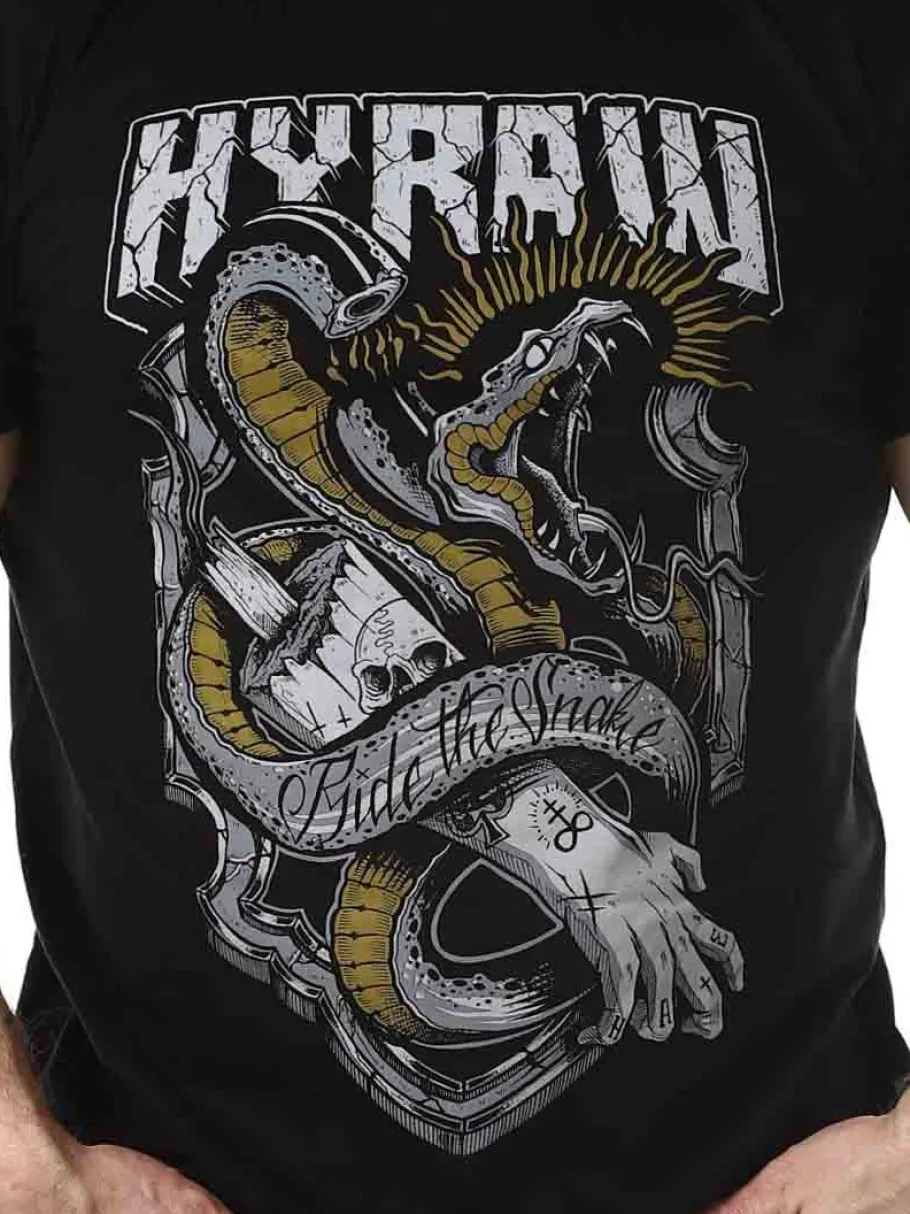 hyraw_ride_the_snake_tshi_1.webp Ride The Snake T-shirt - Sort^Hyraw New