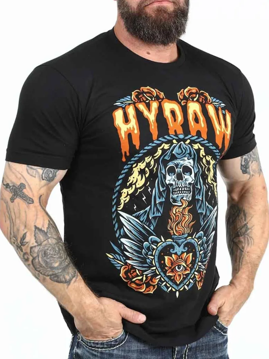 hyraw_sacred_heart_tshirt_2.webp Sacred Heart T-shirt - Sort^Hyraw New