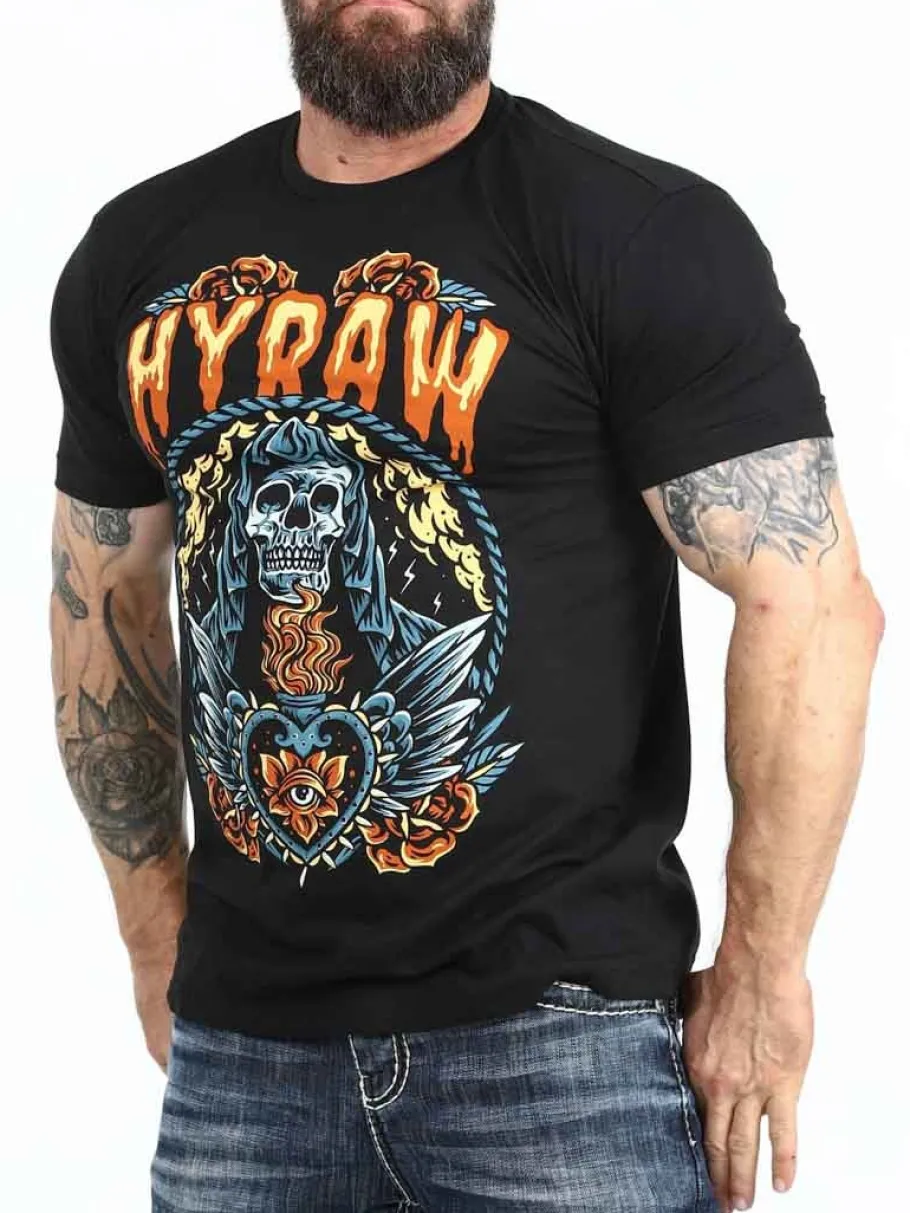 hyraw_sacred_heart_tshirt_3.webp Sacred Heart T-shirt - Sort^Hyraw New