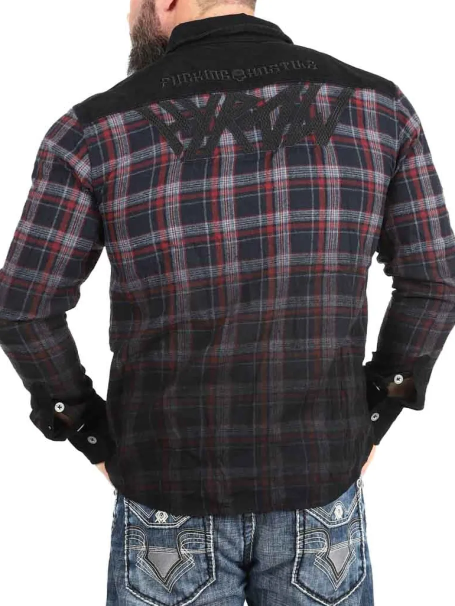 hyraw_texas_skjorte__sort_0.webp Texas Skjorte - Sort/Rød^Hyraw New