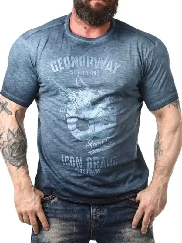 Jarley Geo Norway T-shirt - Mørkeblå^Geographical Norway Sale