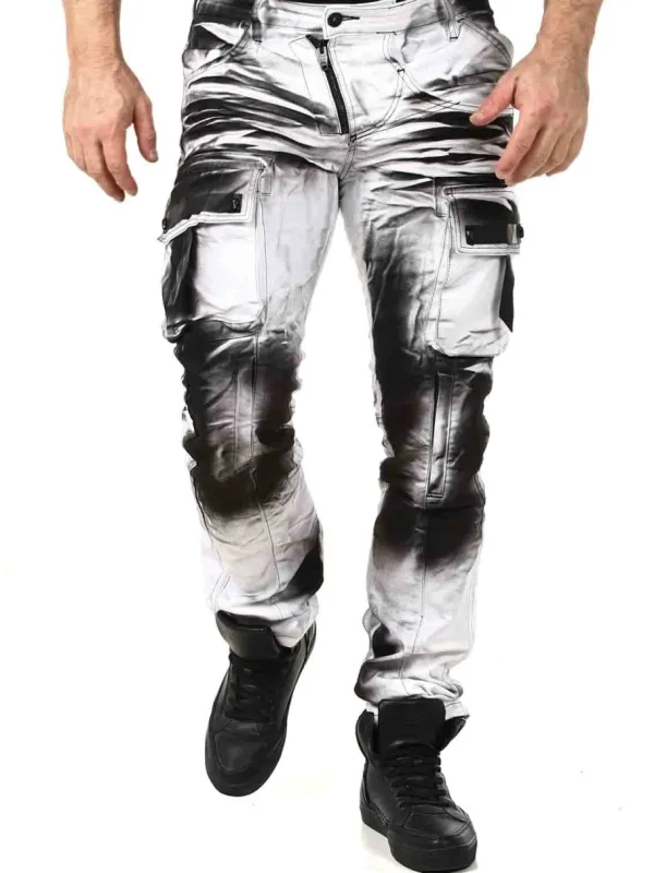 Jethro Jeans - Hvid/Sort^Kingz Fashion
