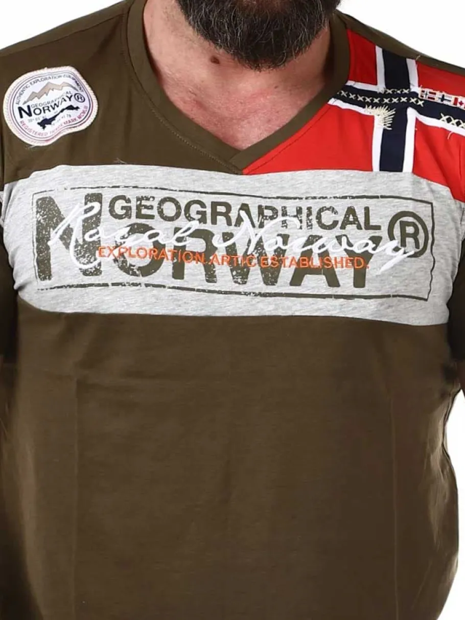 jidney_geo_norway_tshirt__1-2.webp Jidney Geo Norway T-shirt - Khaki^Geographical Norway Online