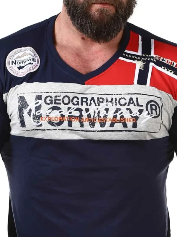 Jidney Geo Norway T-shirt - Mørkeblå^Geographical Norway Discount
