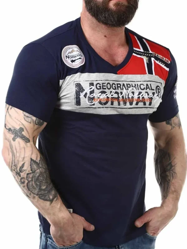 Jidney Geo Norway T-shirt - Mørkeblå^Geographical Norway Discount