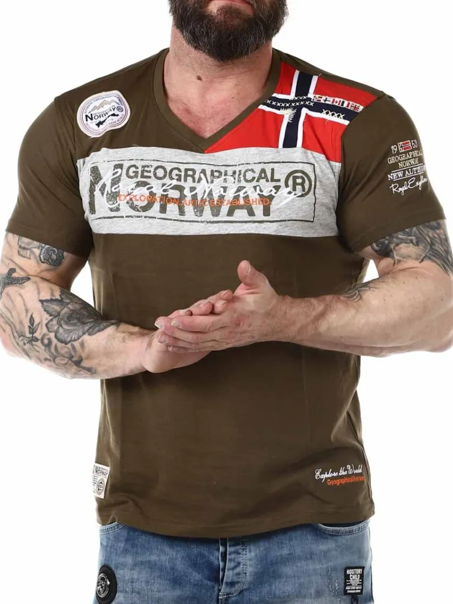 jidney_geo_norway_tshirt__3-2.webp Jidney Geo Norway T-shirt - Khaki^Geographical Norway Online