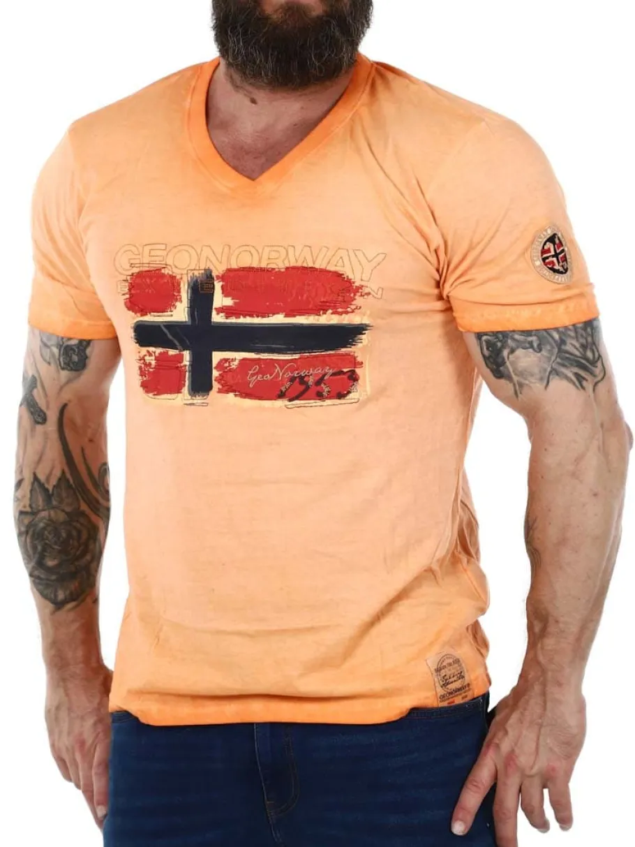 joasis_geo_norway_tshirt__0-2.webp Joasis Geo Norway T-shirt - Orange^Geographical Norway Clearance