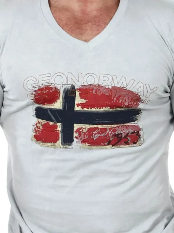 Joasis Geo Norway T-shirt - Lysegrå^Geographical Norway Hot