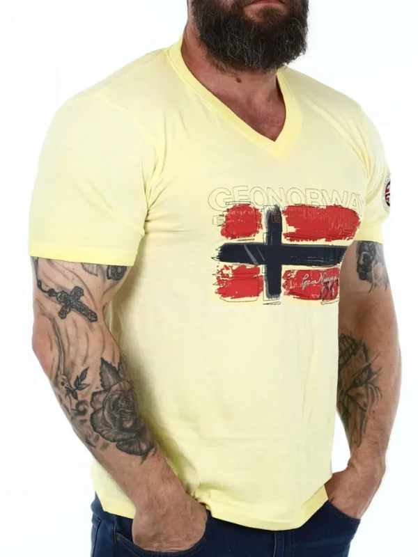 Joasis Geo Norway T-shirt - Gul^Geographical Norway Discount