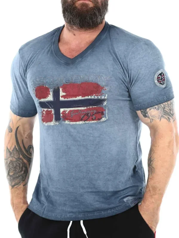 Joasis Geo Norway T-shirt - Blå^Geographical Norway Clearance