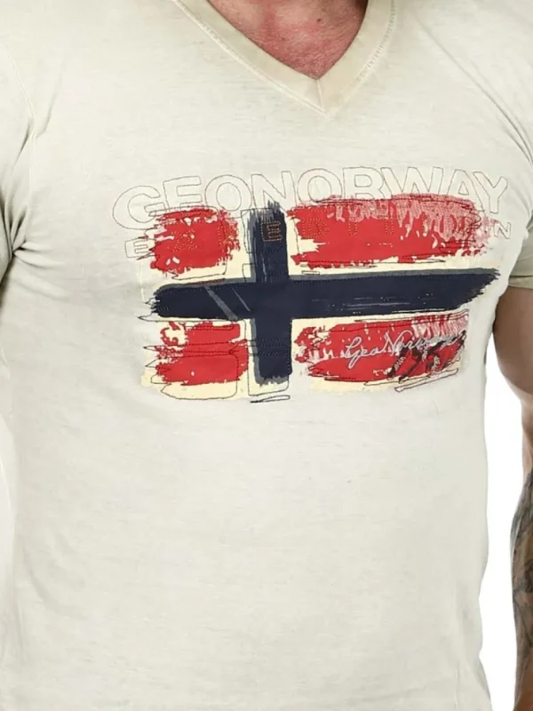Joasis Geo Norway T-shirt - Beige^Geographical Norway Outlet