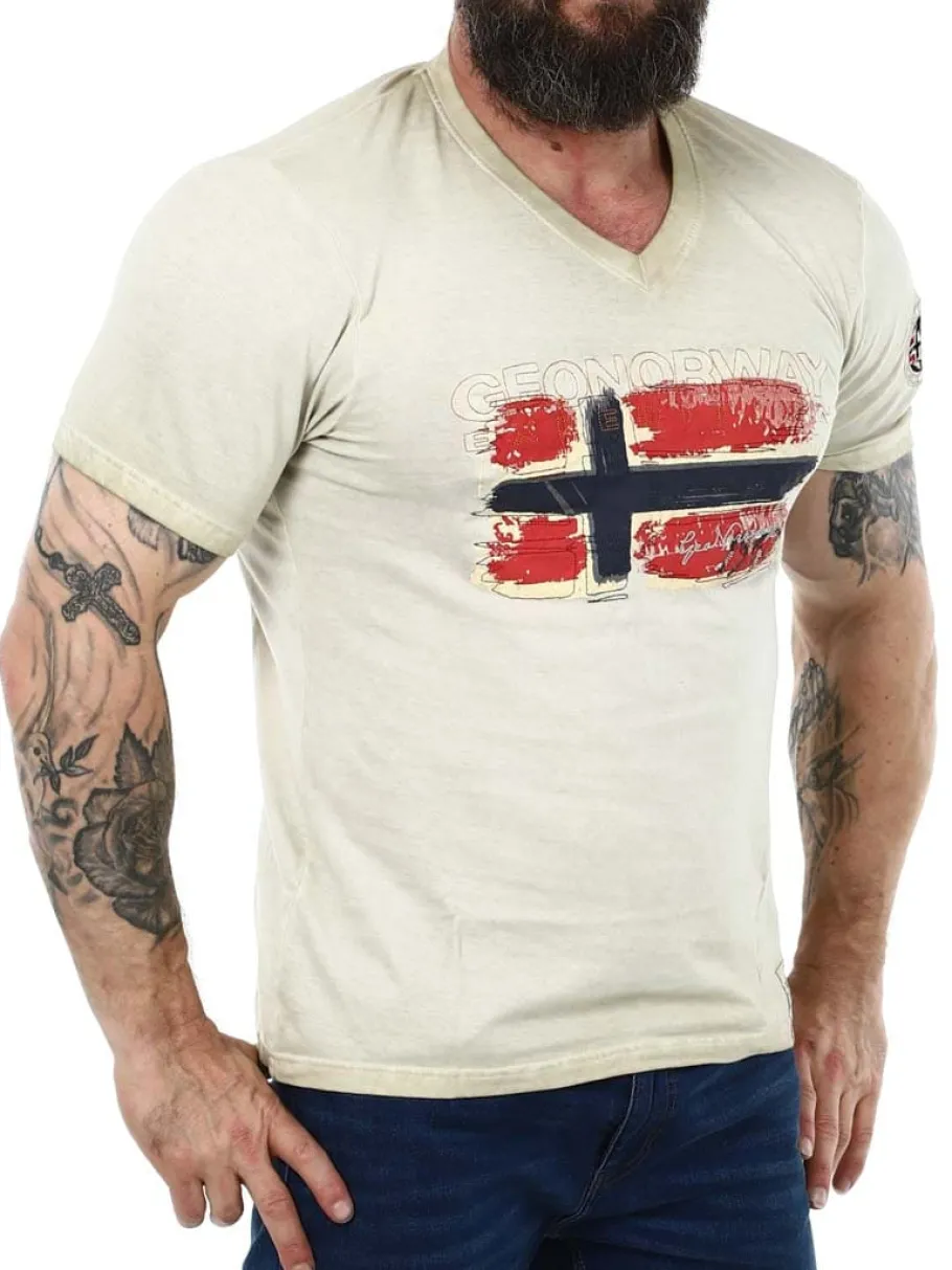 joasis_geo_norway_tshirt__3.webp Joasis Geo Norway T-shirt - Beige^Geographical Norway Outlet