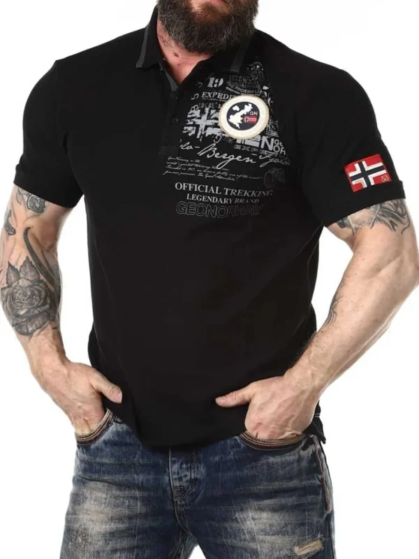 Karuen Geo Norway Piké - Sort^Geographical Norway Sale