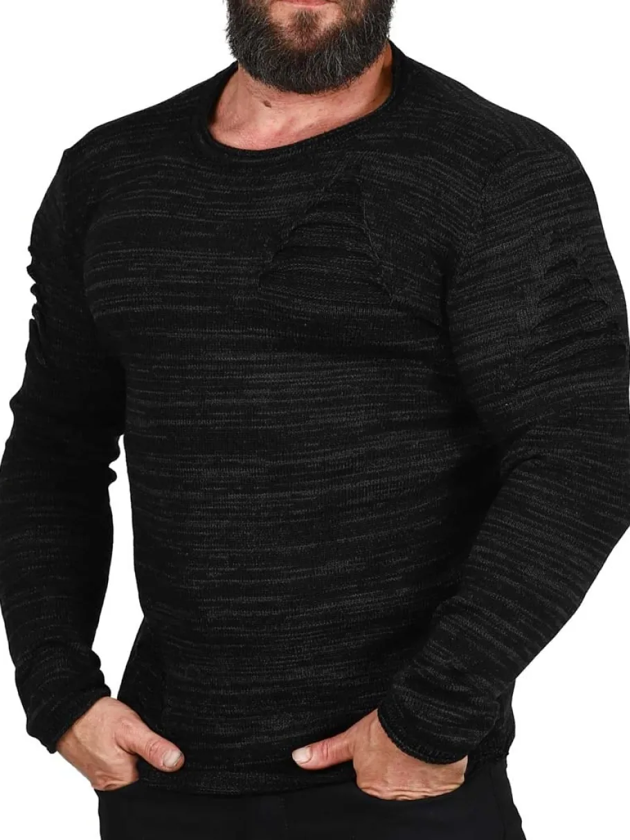 kayce_strikket_trje__sort_0.webp Kayce Strikket Trøje - Sort^Carisma Fashion