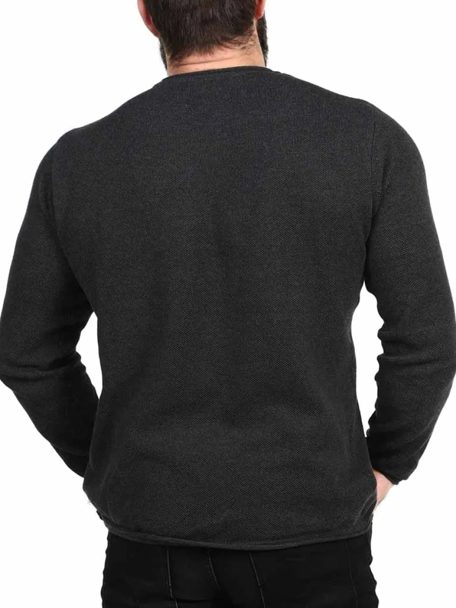 kronstadt_pep_strikket_tr_1.webp Kronstadt Pep Strikket Trøje - Mørkegrå^Indicode Fashion