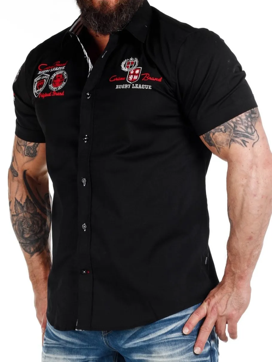 legion_kortrmet_skjorte___7.webp Legion Kortærmet Skjorte - Sort^Carisma Fashion