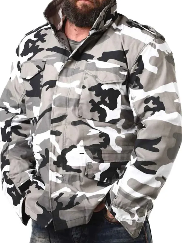 M65 Jakke - Hvid/Camo^Brandit Online
