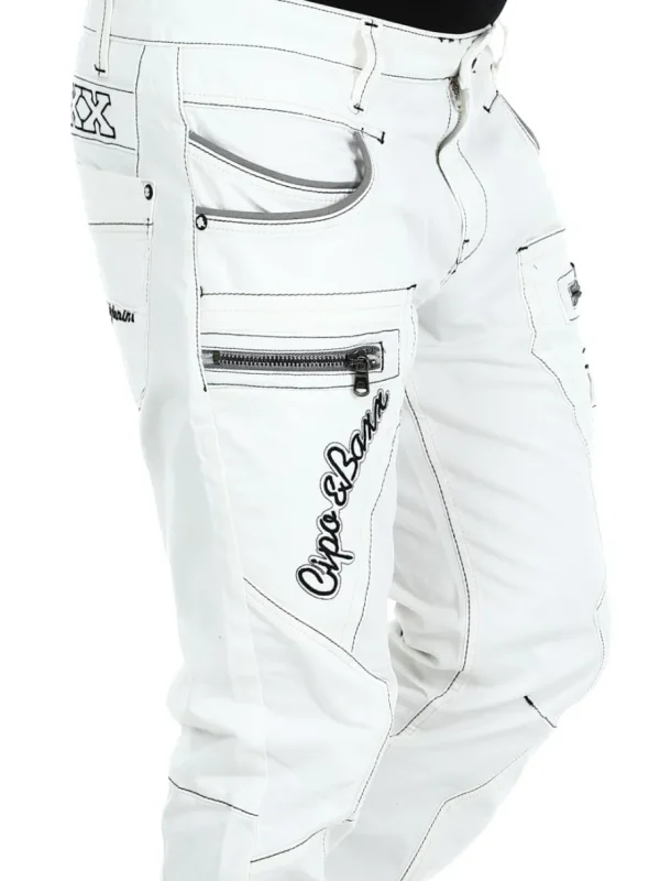 Monza Jeans - Hvid^Cipo & Baxx Online