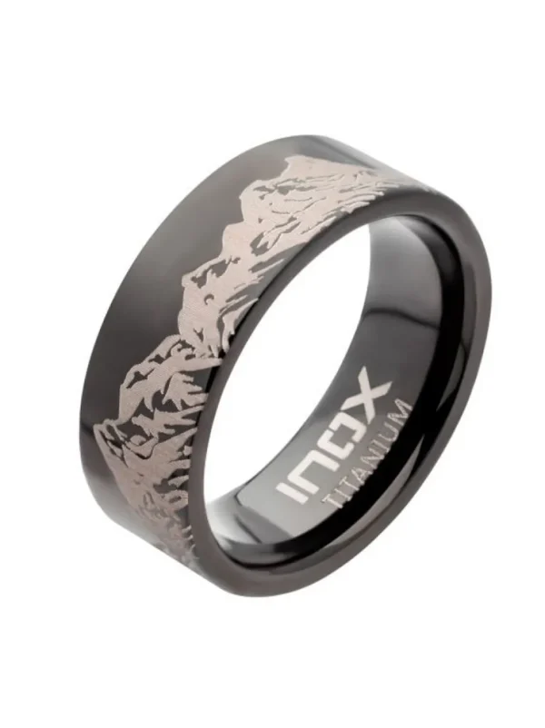 Mountain Ridge Ring - Sort/Sølv^Inox Clearance