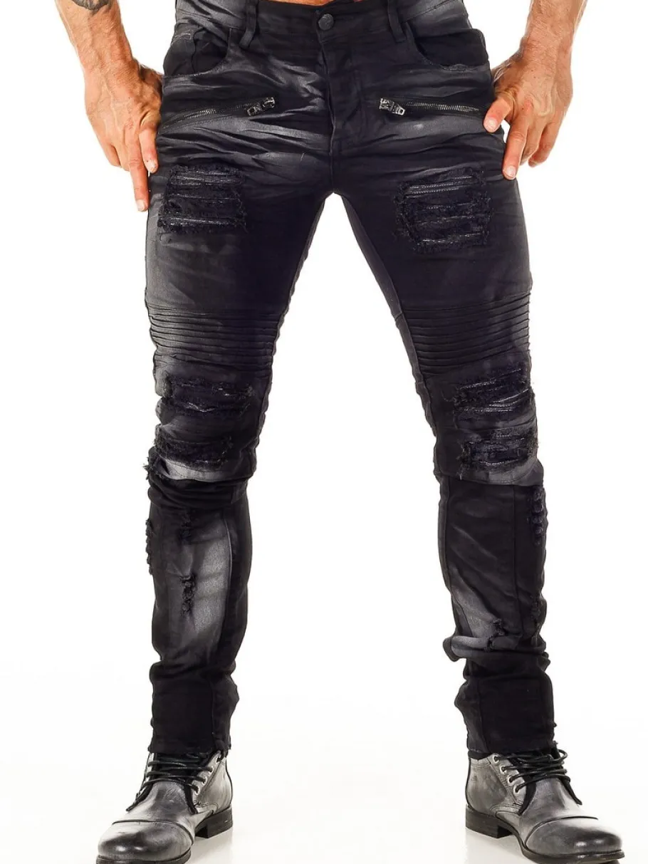 nedness_kingz_jeans__sort_0.webp Nedness Jeans - Sort/Hvid^Kingz Sale