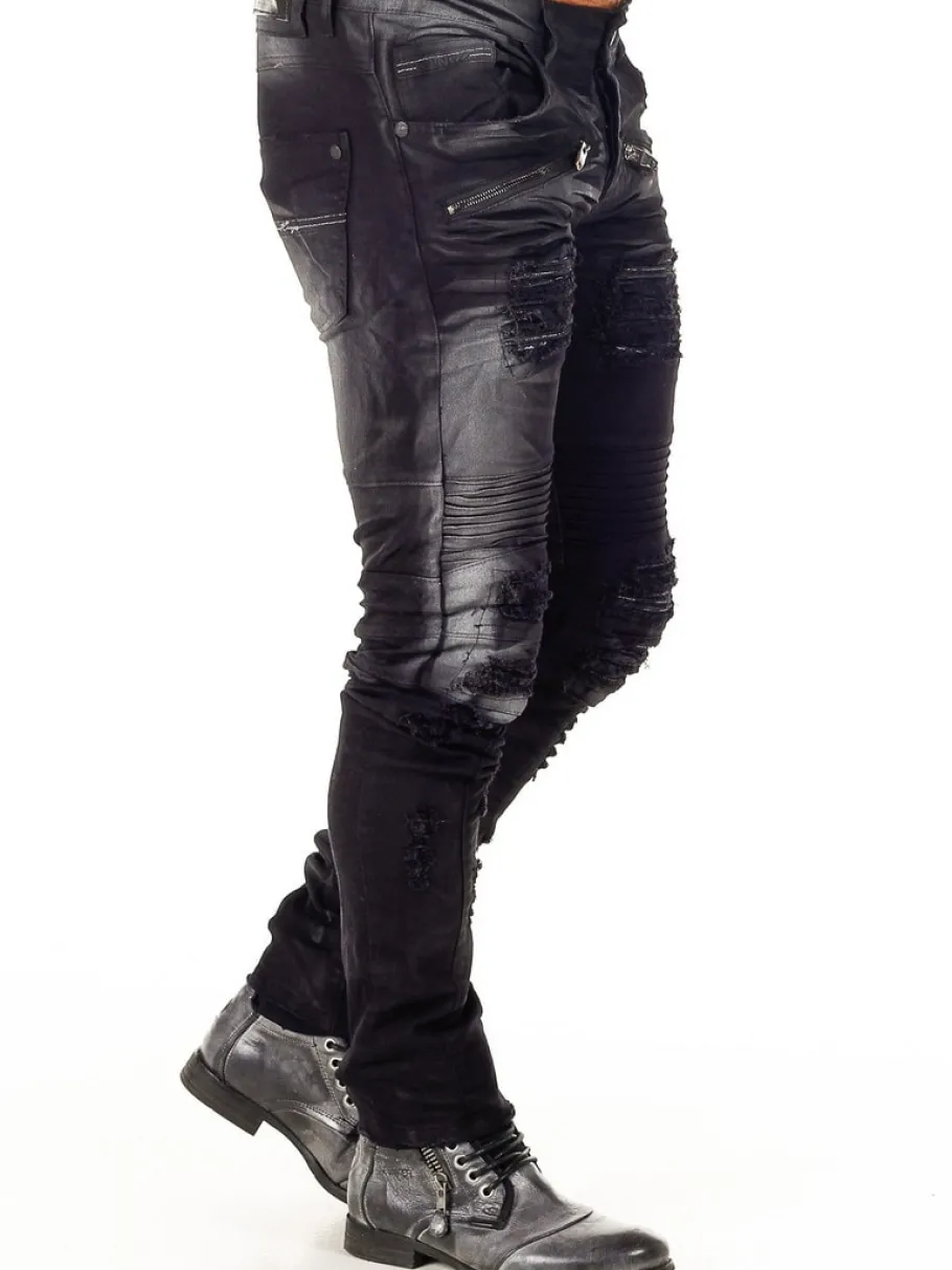nedness_kingz_jeans__sort_2.webp Nedness Jeans - Sort/Hvid^Kingz Sale
