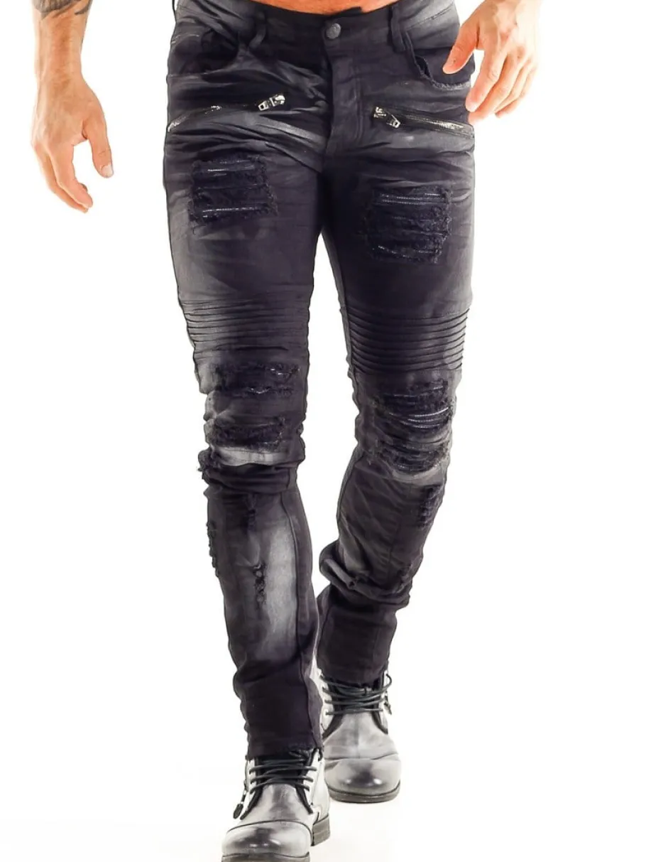 nedness_kingz_jeans__sort_6.webp Nedness Jeans - Sort/Hvid^Kingz Sale