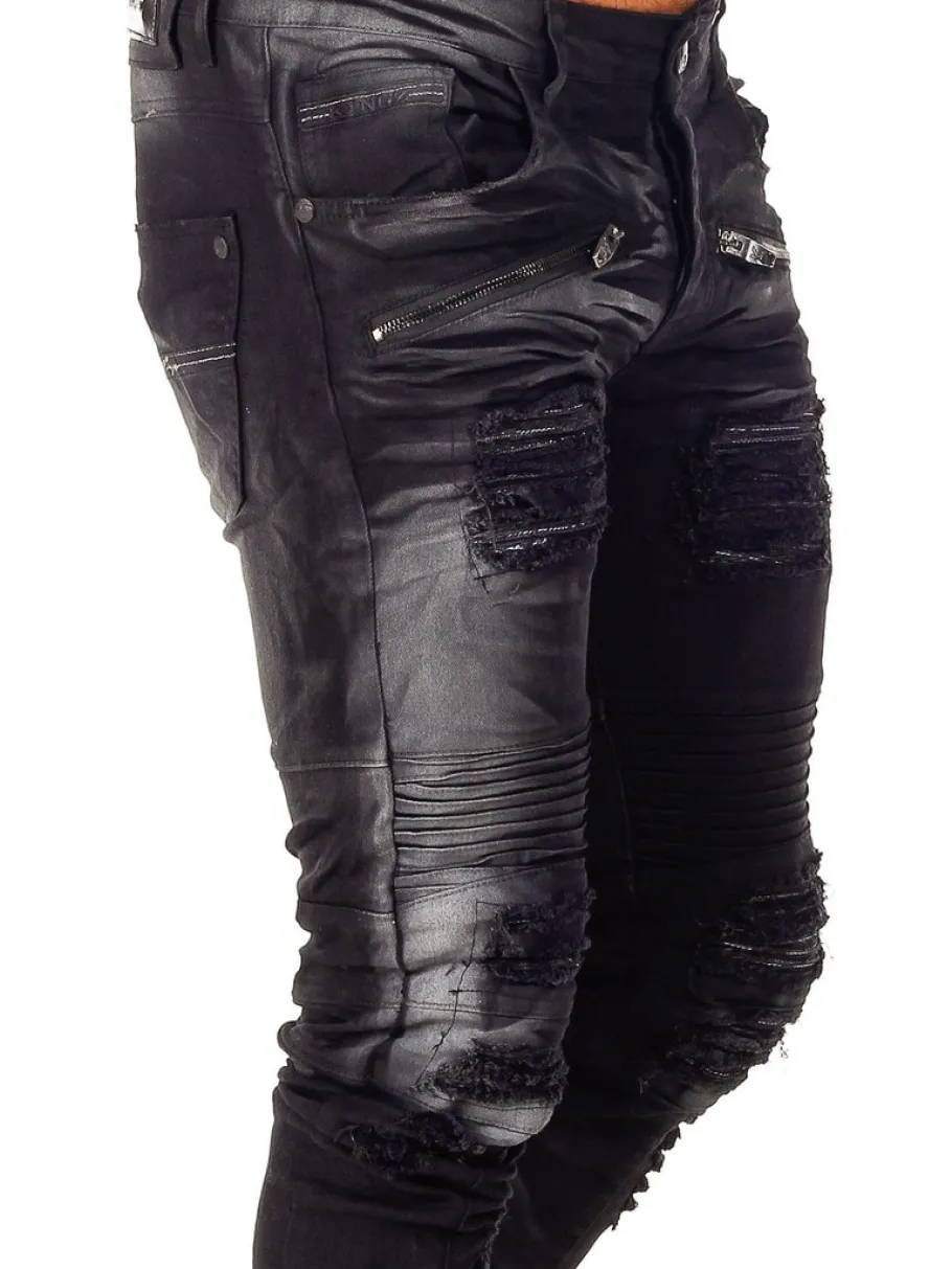 nedness_kingz_jeans__sort_7.webp Nedness Jeans - Sort/Hvid^Kingz Sale