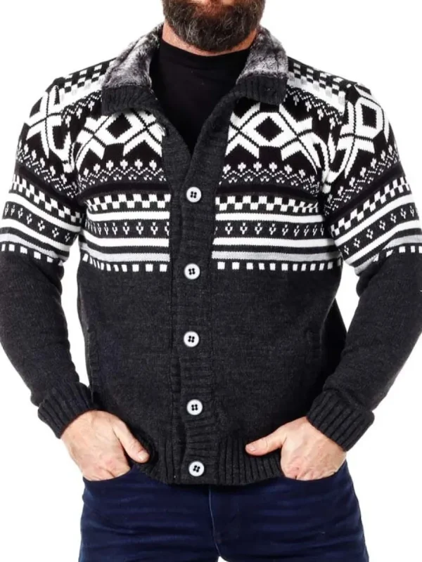 Nick Grizzly Cardigan - Mørkegrå^Carisma Fashion