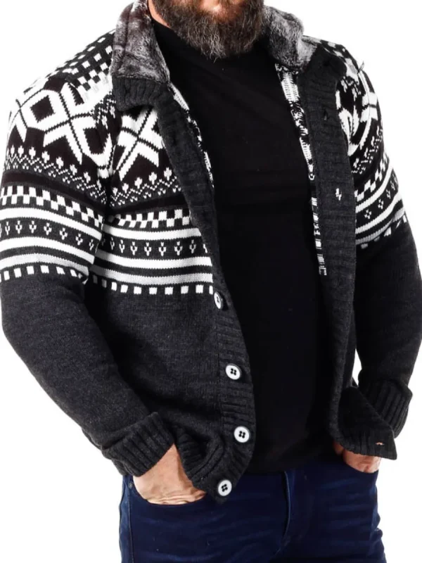 Nick Grizzly Cardigan - Mørkegrå^Carisma Fashion