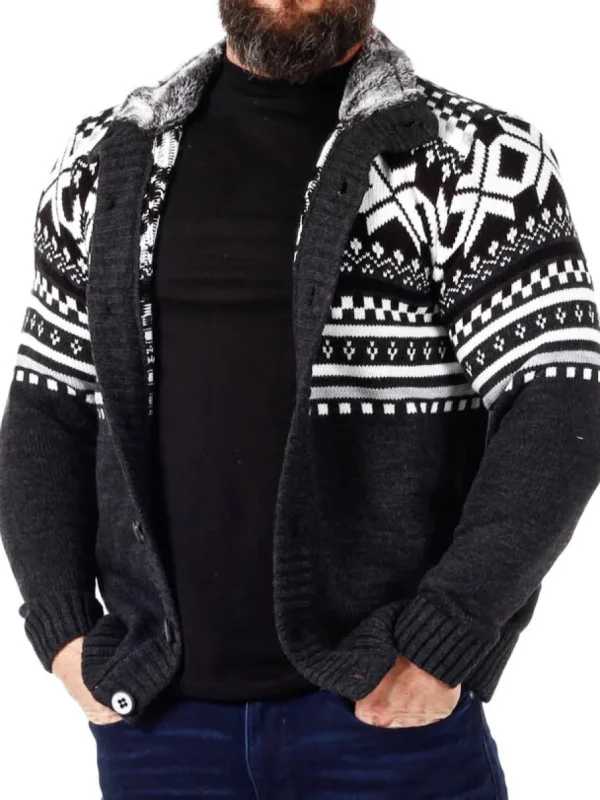 Nick Grizzly Cardigan - Mørkegrå^Carisma Fashion
