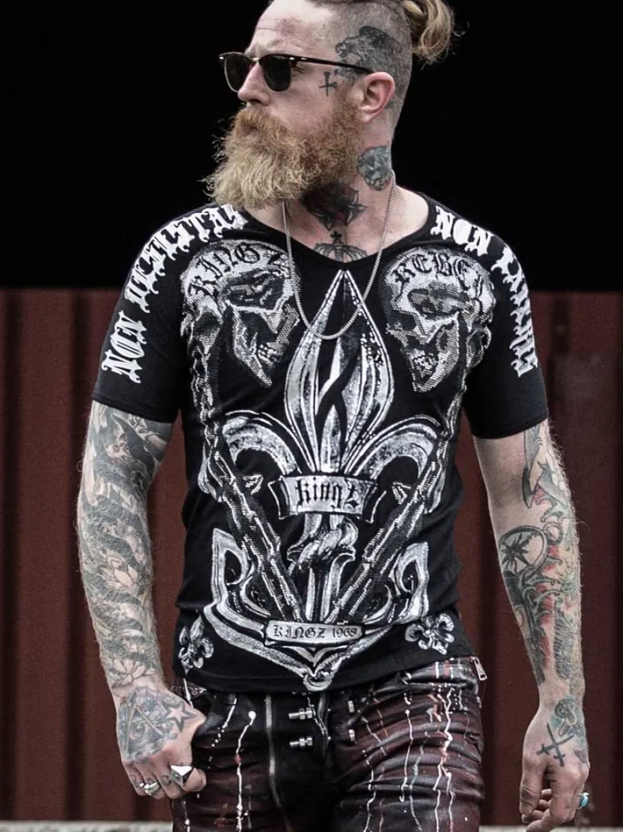 non_exieris_kingz_tshirt__0.webp Non Exieris T-shirt - Sort/Sølv^Kingz Online