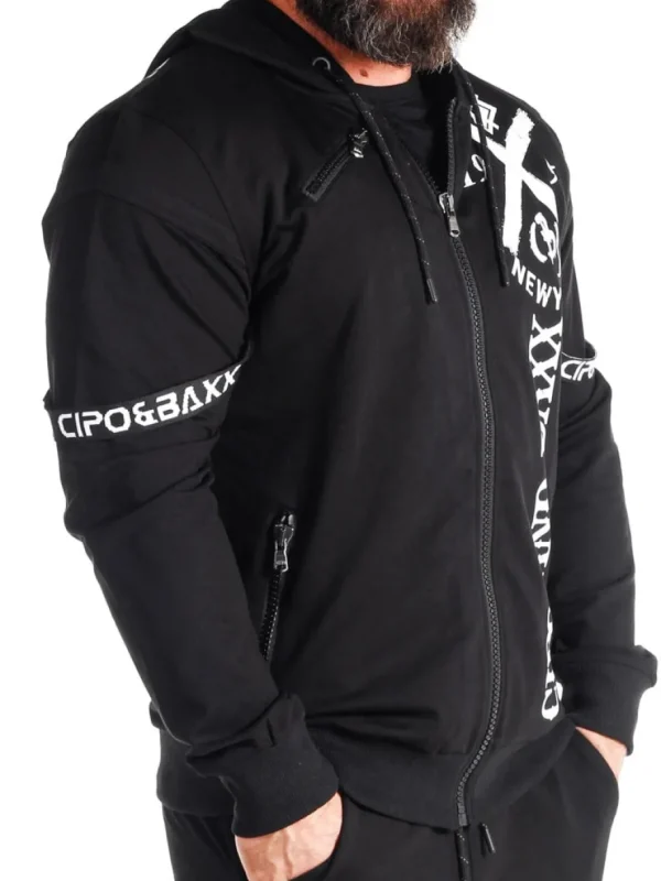 NYC Zip Hoodie - Sort^Cipo & Baxx New