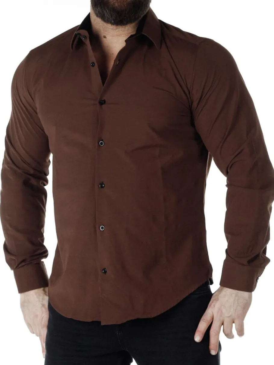 obsess_skjorte__brun_1.webp Obsess Skjorte - Brun^Rusty Neal Sale