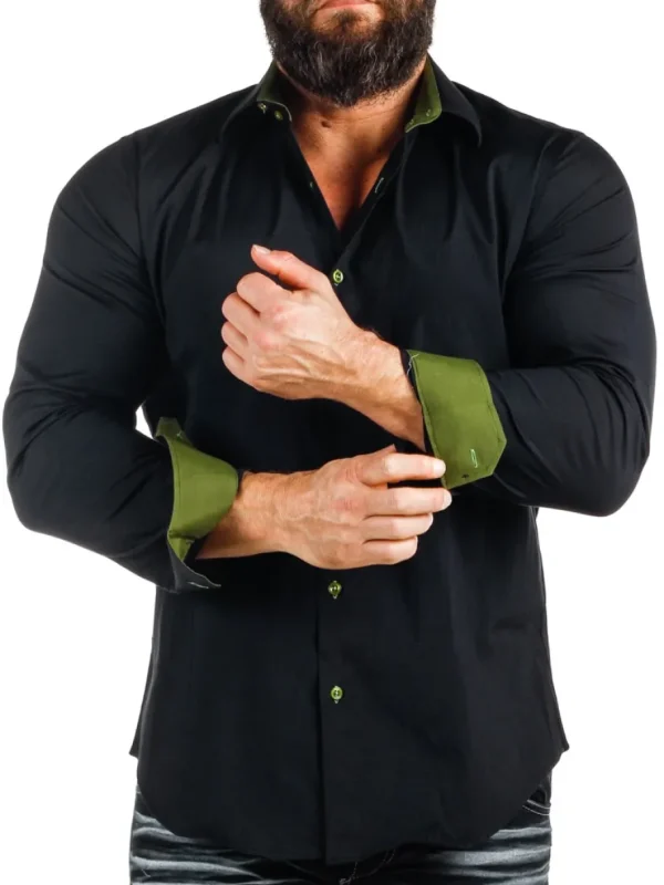 Obsess Skjorte - Sort/Khaki^Rusty Neal Fashion