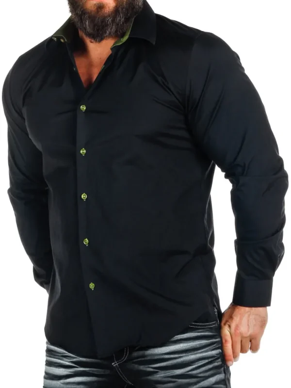 Obsess Skjorte - Sort/Khaki^Rusty Neal Fashion