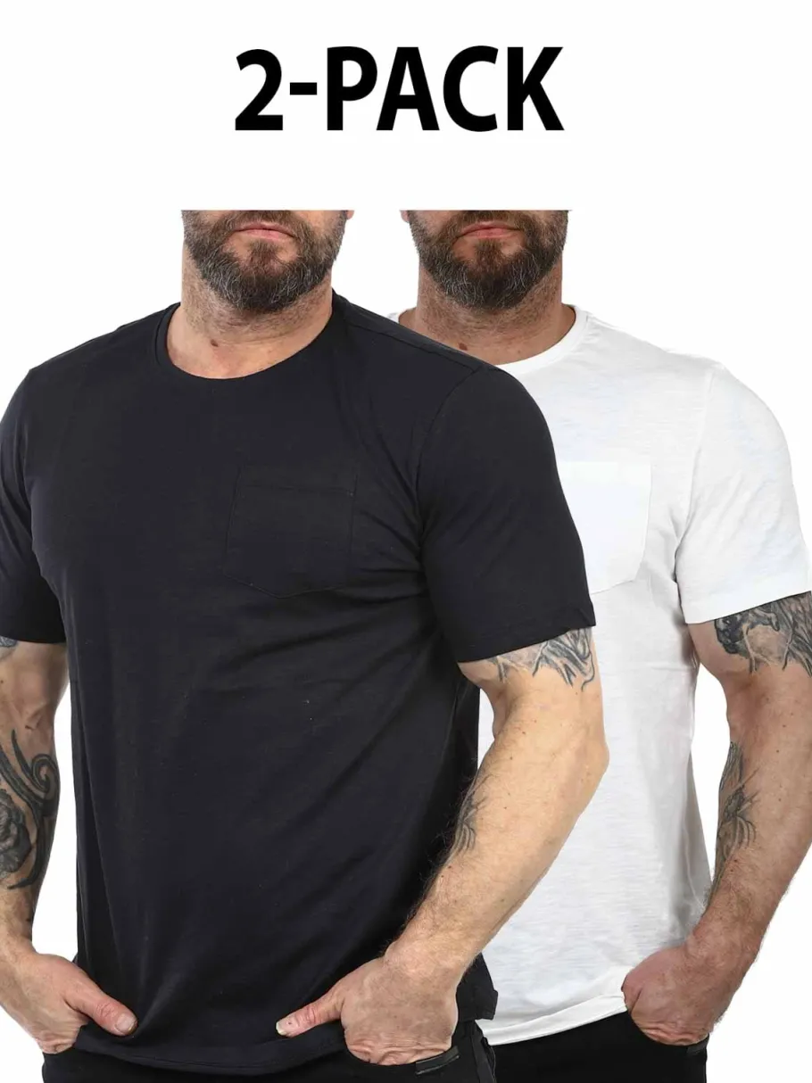 pack_jabriel_blend_tshirt_0.webp 2-Pack Jabriel T-shirt - Hvid/Sort^Blend Sale