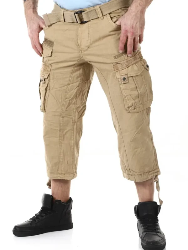 Panoramique Geo Norway 3/4 Shorts - Beige^Geographical Norway Fashion