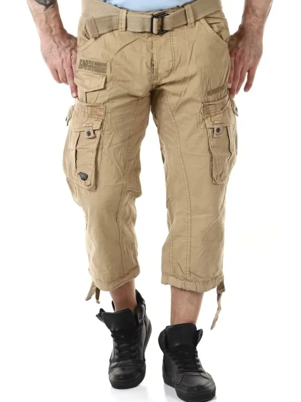 Panoramique Geo Norway 3/4 Shorts - Beige^Geographical Norway Fashion