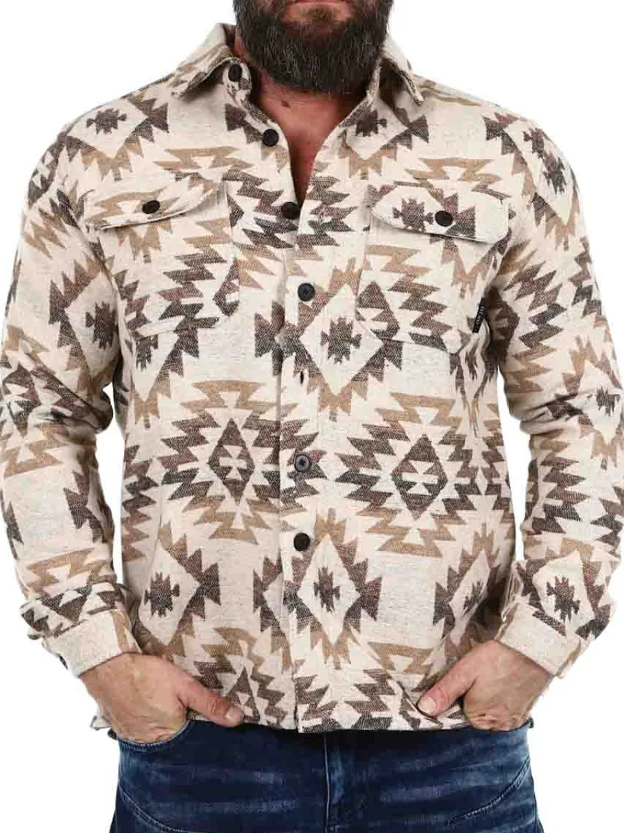 pedron_indicode_overshirt_0.webp Pedron Overshirt - Beige^Indicode Clearance