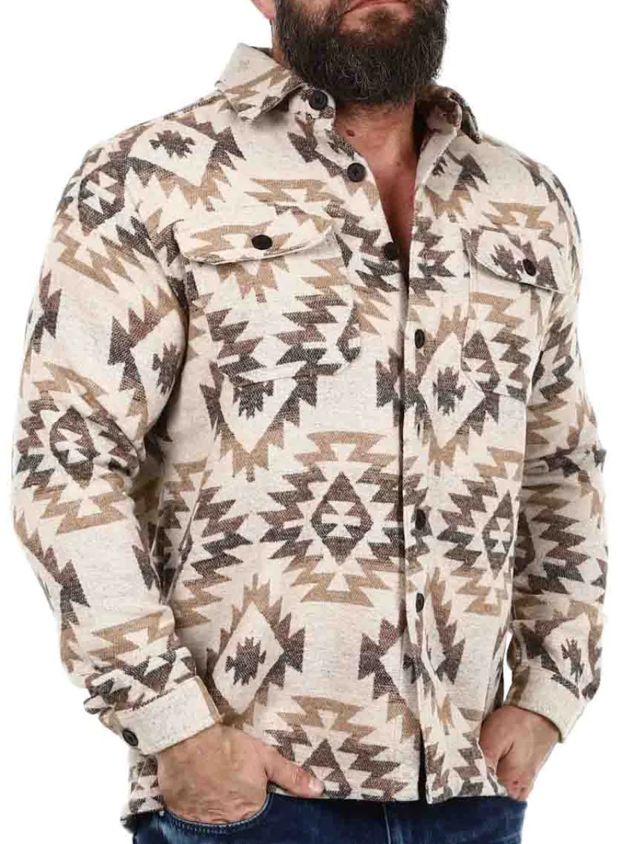 pedron_indicode_overshirt_1.webp Pedron Overshirt - Beige^Indicode Clearance