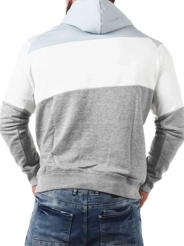 Pessac Hoodie - Blå/Hvid/Grå^Indicode Discount