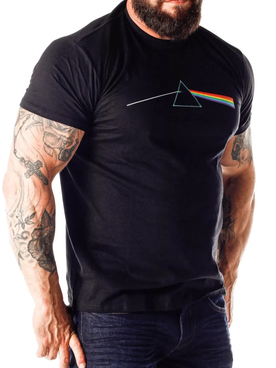 pink_floyd_dark_side_of_t_1.webp Pink Floyd Dark Side Of The Moon T-shirt - Sort^Urban Classic Fashion