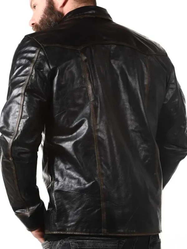 RD Buffallo Læderskjorte - Sort^Rockdenim Discount