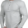 RD Button Longsleeve - Lysegrå^Rockdenim Outlet