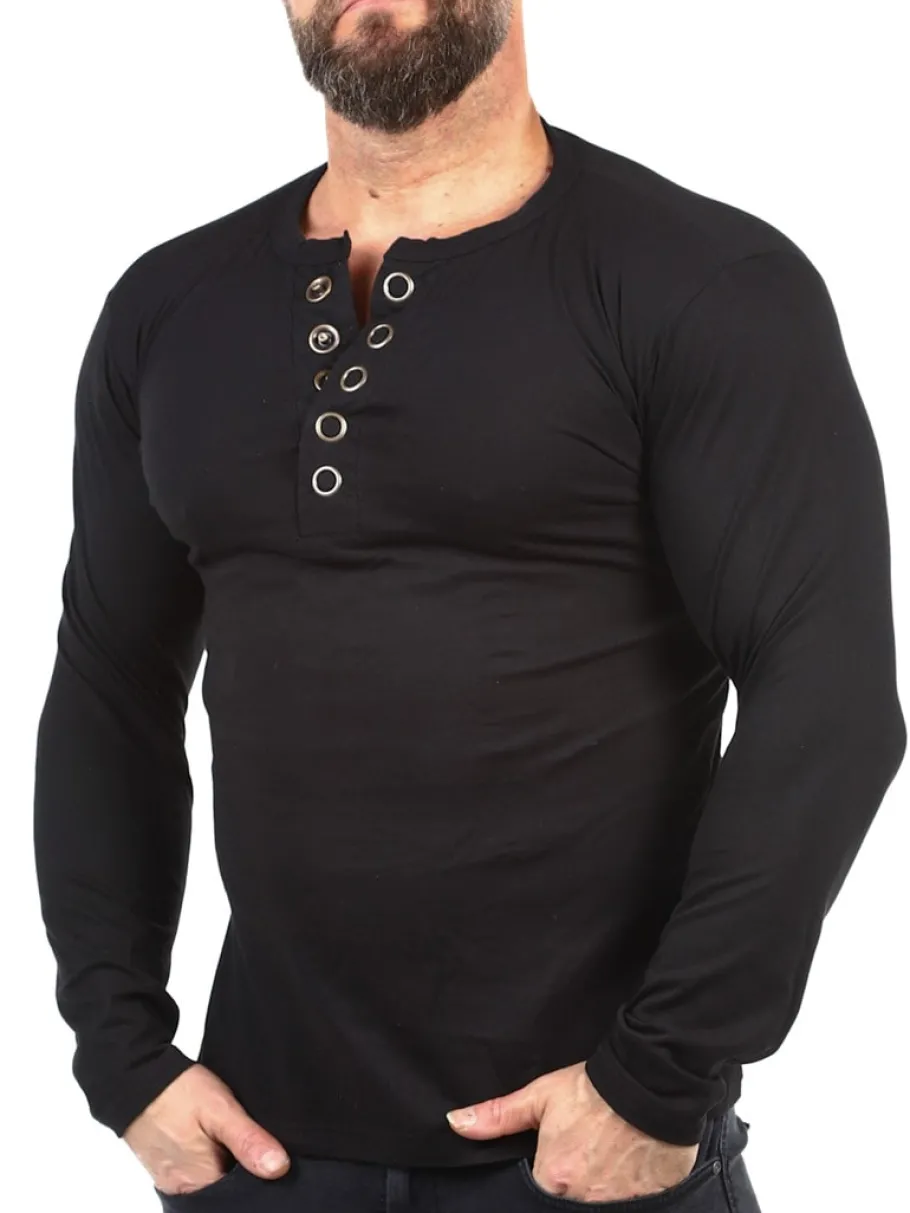 rd_button_longsleeve__sor_0.webp RD Button Longsleeve - Sort^Rockdenim Discount