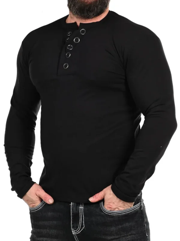 RD Button Longsleeve - Sort^Rockdenim Clearance